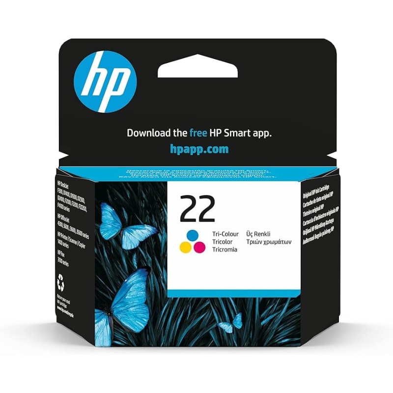 CARTUCHO DE TINTA ORIGINAL HP 22 TRI-COLOR