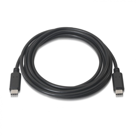 Cable USB 2.0 3A, tipo USB-C/M-USB-C/M, negro, 2.0 metro