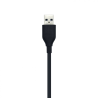 HUB USB 2.0, Tipo A Macho a 4xTipo A Hembra, Negro, 30CM