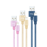 Cables Lightning a USB 2.0, Lightning/M-USB A/M, Rosa, Dorado y Azul Pacífico, 1 m