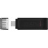 Kingston DataTraveler 70 Memoria USB Tipo C 32GB - USB-C 3.2 Gen 1 - Con Tapa - Color Negro (Pendrive)