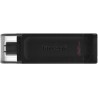 Kingston DataTraveler 70 Memoria USB Tipo C 32GB - USB-C 3.2 Gen 1 - Con Tapa - Color Negro (Pendrive)