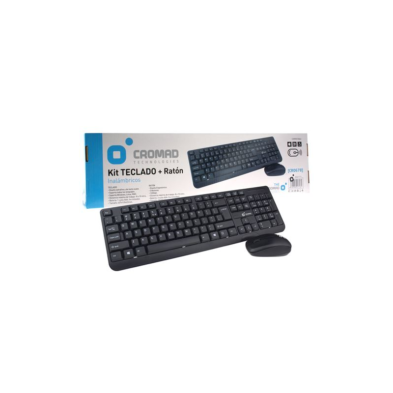 KIT TECLADO + RATÓN INALÁMBRICOS CROMAD